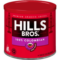 Hills Bros Donut Shop Ground Coffee, Dark Roast, 24 Oz. Can - Slightly Sweet, Smooth Coffee Taste