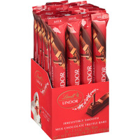 Lindt Lindor Milk Chocolate Truffle Bar, Chocolate Candy Bar With Smooth Center, 1.3 Oz. (24 Pack)
