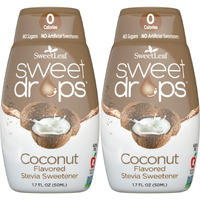 Sweetleaf Sweet Drops Coconut Stevia Liquid Sweetener - Flavor Foods, Keto Coffee With Sugar Free, Zero Calorie, Non-Glycemic Response Sweetleaf Stevia Drops, 1.7 Fl Oz Ea (Pack Of 2)
