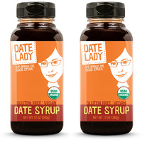 Date Syrup By Date Lady 12 Ounce Squeeze Bottles | (2-Pack) | Organic, Vegan, Paleo, Gluten-Free & Kosher | Sugar Substitute | More Nutrition Than Maple Syrup Or Honey