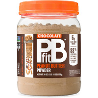 Pbfit All-Natural Chocolate Peanut Butter Powder, Extra Chocolatey Powdered Peanut Spread From Real Roasted Pressed Peanuts And Cocoa, 6G Of Protein 7% Dv (30 Oz.) (Pack Of 1)