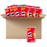 Pringles Potato Crisps Chips, Lunch Snacks, Office And Kids Snacks, Grab N' Go, Original (12 Cans)