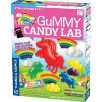 Thames & Kosmos Rainbow Gummy Candy Lab - Unicorns, Clouds & Rainbows! Sweet Science Stem Experiment Kit, Make Your Own Gummy Candies In Cool Shapes & Colors