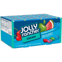 Jolly Rancher Chews Assorted Fruit Flavored Candy Box, 2.06 Oz (12 Count)