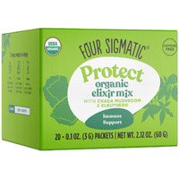 Chaga Mushroom Elixir By Four Sigmatic | Coffee Alternative With Organic Chaga Mushroom Powder, Rose Hips & Mint | Immune Support & Overall Wellness | Pack Of 20