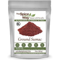 The Spice Way - Pure 100% Sumac, No Salt, No Gmo, No Irradiation, Spice Seasoning Powder 8 Oz (Resealable Bag) (Sumak)