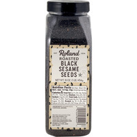 Roland Foods Roasted Black Sesame Seeds, Specialty Imported Food, 16-Ounce Bottle