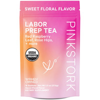 Pink Stork Labor Prep Tea - Organic Pregnancy Tea With Raspberry, Chamomile, Rosehip For Labor And Delivery