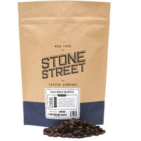 Stone Street Cold Brew Coffee, Strong & Smooth Blend, Low Acid, 100% Arabica, Gourmet Coffee, Whole Bean, Dark Roast, Colombian Single Origin, 1 Lb