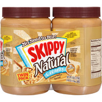Skippy Natural Creamy Peanut Butter Spread Twin Pack 2-Pack, 5 Lb