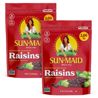 Sun-Maid California Sun-Dried Raisins - (2 Pack) 32 Oz Resealable Bag - Dried Fruit Snack For Lunches, Snacks, And Natural Sweeteners