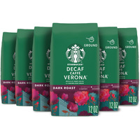 Starbucks Decaf Caff   Verona Dark Roast Ground Coffee, 12 Ounce (Pack Of 6)