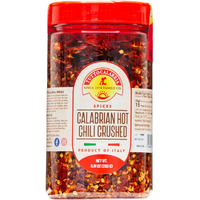 Calabrian Crushed Chili Dry Pepper Flakes, Large Shaker, Product Of Italy, 250 G (8.81 Oz) All Natural, Non-Gmo, Product Of Italy, Tuttocalabria