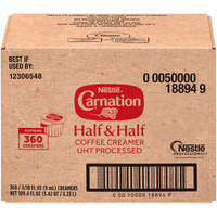 Nestle Carnation Coffee Creamer Half And Half, No Refrigeration, Made With Real Dairy, 360 Count (Pack Of 1)