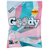 Bubs Goody Sour Ovals Raspberry Caramel 2 Pack Of 90G