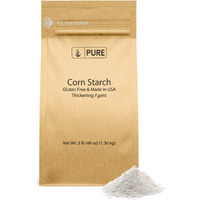 Pure Original Ingredients Corn Starch (3 Lb) Thickener For Sauces, Soup, & Gravy