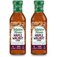 Walden Farms Maple Walnut Syrup 12 Oz (Pack Of 2) Sweet Syrup - Near Zero Fat, Sugar And Calorie - For Pancakes, Waffles, French Toast, Coffee, Tea, Desserts, Snacks, Appetizers And Many More