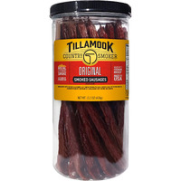 Tillamook Country Smoker Real Hardwood Smoked Sausages, Original Beef, 15.2 Ounce Tall Jar, 20 Count