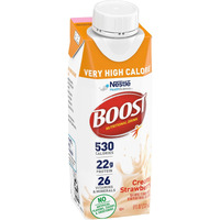 Boost Very High Calorie Strawberry Nutritional Drink - 22G Protein, 530 Nutrient Rich Calories, 8 Fl Oz (Pack Of 24)