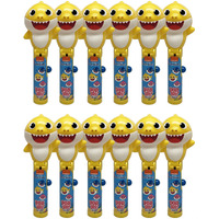 Pop Ups! Baby Shark Lollipop Holder | Collectable Baby Shark Toy Lollipop Case | Halloween, Party Favors For Goodie Bags, Piata Candy, Game Prizes | Bulk Set Of 12 | Lollipops Included