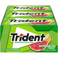 Trident Watermelon Twist Sugar Free Gum, 12 Packs Of 14 Pieces (168 Total Pieces)