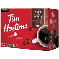 Tim Hortons Dark Roast Coffee, Single-Serve K-Cup Pods Compatible With Keurig Brewers, 24Ct K-Cups