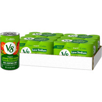 V8 Low Sodium Original 100% Vegetable Juice, 5.5 Fl Oz - 6 Count (Pack Of 4)