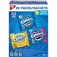 Oreo Sandwich Cookies, Variety Snack Packs, 482G