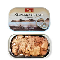 Icelandic Cod Liver Wild Caught (Foie De Morue) Slice 4Oz. (Pack Of 12 Cans)