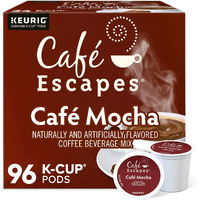 Cafe Escapes Cafe Mocha Keurig Single-Serve K-Cup Pods, 96 Count (4 Packs Of 24)