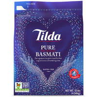 Tilda Pure Basmati Rice, Premium Aromatic And Authentic Rice, Large Resealable Bag, 10-Pound Bag,White