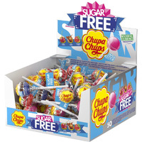 50 X Chupa Chups Sugar Free Lolly Assorted Flavours