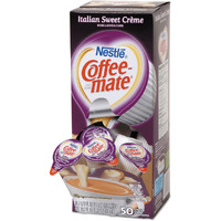 Coffee-Mate 84652 Liquid Coffee Creamer, Italian Sweet Creme, 0.375 Oz Cups (Box Of 50)