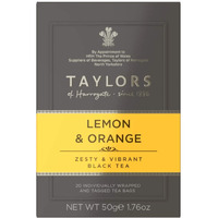 Taylors Of Harrogate Lemon & Orange Black Tea, 20 Count (Pack Of 6)