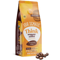 Dark Roast Organic Whole Bean Coffee By Four Sigmatic | Fair Trade Coffee Beans Coated With Lion's Mane, Chaga Mushrooms | Nootropic Mushroom Coffee For Enhanced Brain Function & Immune Support | 12Oz