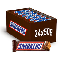 Snickers Bar With Caramel And Roasted Peanuts Chocolate Covered, 24 Bars X50G (1200G)