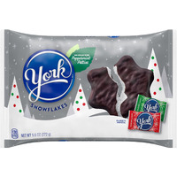 York Dark Chocolate Peppermint Patties Snowflakes, Christmas Candy Bag, 9.6 Oz