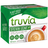 Truvia Natural Stevia Sweetener Packets, (Net Wt. 5.64 Oz) (Pack Of 12), 80 Count (Pack Of 12)
