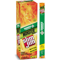 Slim Jim Monster Smoked Meat Sticks, Tabasco Flavor, 1.94 Oz. 18-Count