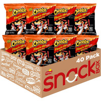 Cheetos Cheese Flavored Snacks, Flamin' Hot Crunchy, 1 Ounce (Pack Of 40)