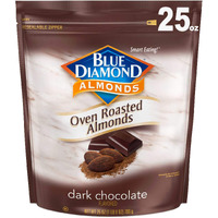 Blue Diamond Almonds Oven Roasted Dark Chocolate Flavored Snack Nuts, 25 Oz Resealable Bag (Pack Of 1)