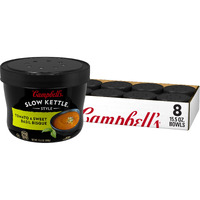 Campbell's Slow Kettle Style Tomato & Sweet Basil Bisque, 15.5 Oz. Tub (Pack Of 8)
