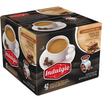 Indulgio English Toffee Cappuccino Single Serve K-Cup, 42 Count (Compatible With 2.0 Keurig Brewers)