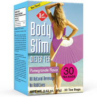 Uncle Lees Body Slim Dieters Tea, Detox & Slimming Tea - Senna, Hibiscus Flower & Pomegranate Flavor, Natural Laxative, Caffeine-Free Herbal Tea Bags, 30 Count.