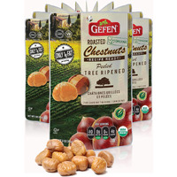 Gefen Organic Whole Peeled And Roasted Chestnuts, 3Oz (12 Pack) | Chestnuts Peeled And Ready To Eat | Great For Cooking & Baking | Gluten Free | Kosher