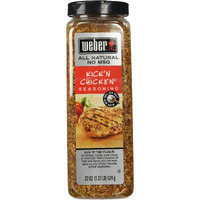 Weber Kick'N Chicken Seasoning 22 Oz. Made With Sea Salt - No Msg - Gluten Free - Perfect For Grilling