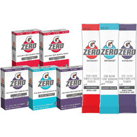 Gatorade G Zero Powder, Fruit Punch Variety Pack, 0.10Oz Individual Packets - 10 Count (Pack Of 5)