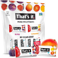 That's It. Mini Fruit Bars Variety (20 Pack) No Sugar Added, Plant-Based, Vegan & Gluten Free, Breakfast Bar, Paleo, For Children & Adults, Non Gmo, Fiber