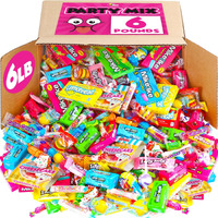 Candy Bulk - 6 Pounds - Summer Camp Individually Wrapped Candies - Pinata Filler Mix - Big Box Of Candy - Bulk Party Candy Variety- Candy Birthday Party Favors For Treat Bags