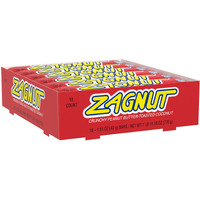 Zagnut Crunchy Peanut Butter With Toasted Coconut Candy Bars, 1.51 Oz (18 Count)